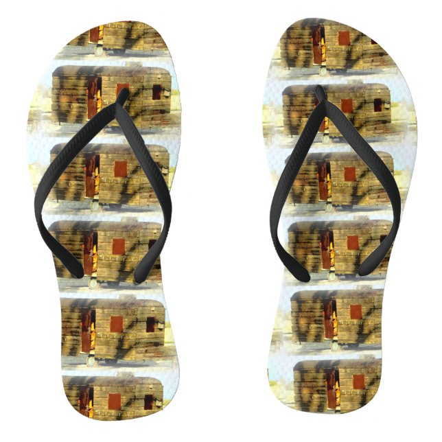 Chinelos Caravana de madeira clássica de conserva (Pé da cama)