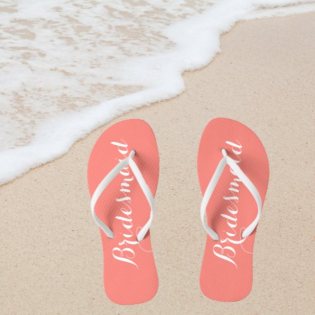 Chinelos Casamento Bridesmaid Trendy Coral (In Situ Beach)