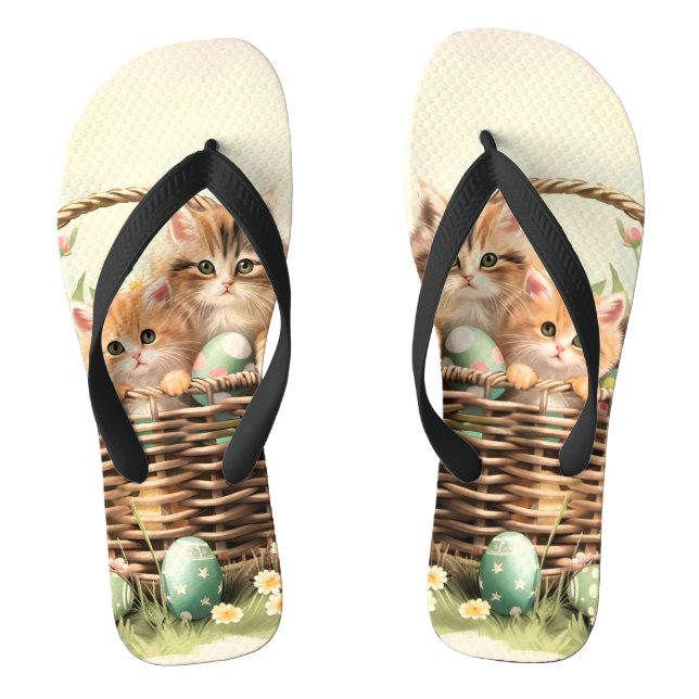 Chinelos Cesto de Páscoa do gatinho primavera (Pé da cama)