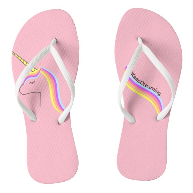 Chinelos Chanclas Sandalias flips flops unicorn (Pé da cama)