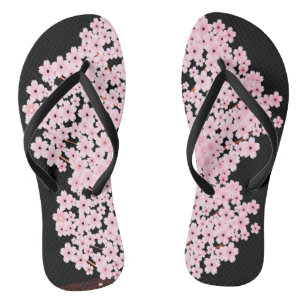 Chinelos Cherry Blossoms em Preto