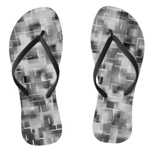 Chinelos Cinza abstrato Black White