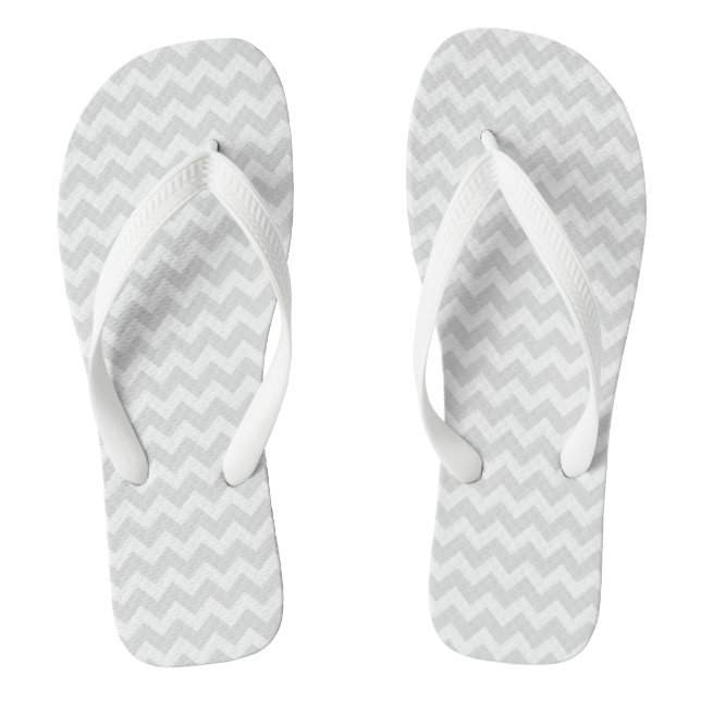 Chinelos Cinza Chevron (Pé da cama)