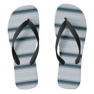 Chinelos Cinzas azuis e brancas