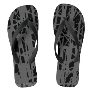 Chinelos Cinzas e Pretos Cons Modernos