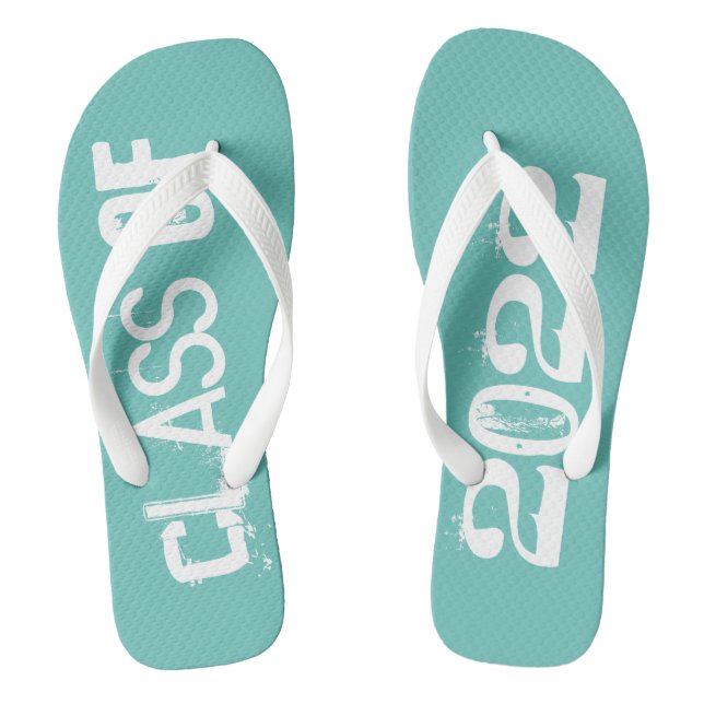 Chinelos Classe do Formando 2022 Branco-Teal (Pé da cama)