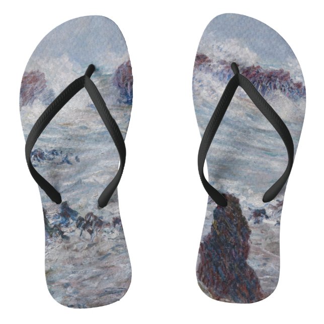 Chinelos Claude Monet - Tempestade ao largo da costa de Bel (Pé da cama)