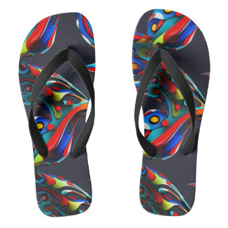 Chinelos coloridos azuis árabes