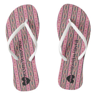 Chinelos com Design de Agulha Rosa - HAMbWG
