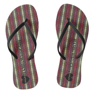 chinelos com Design de ponto de agulha vermelho -