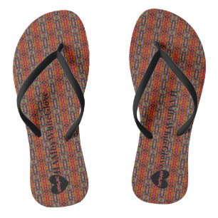 chinelos com Design de ponto de agulha vermelho -