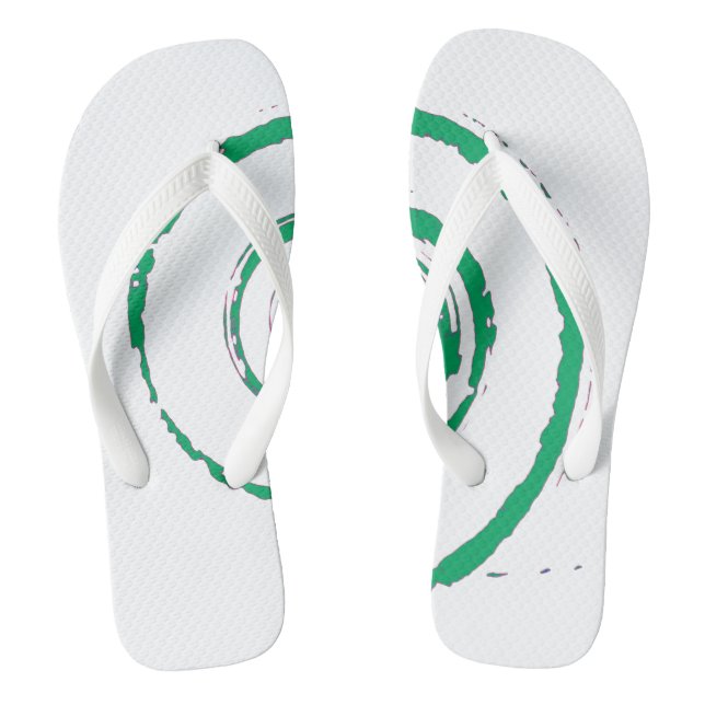 Chinelos com fio verde grande (Pé da cama)