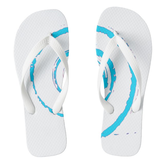 Chinelos com fios azuis grandes (Pé da cama)