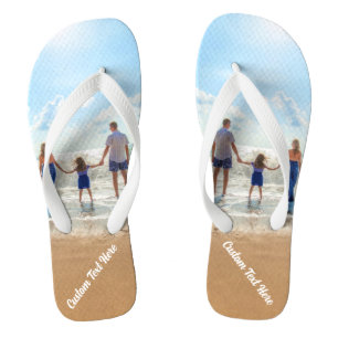 Chinelos com Foto Personalizada com Texto