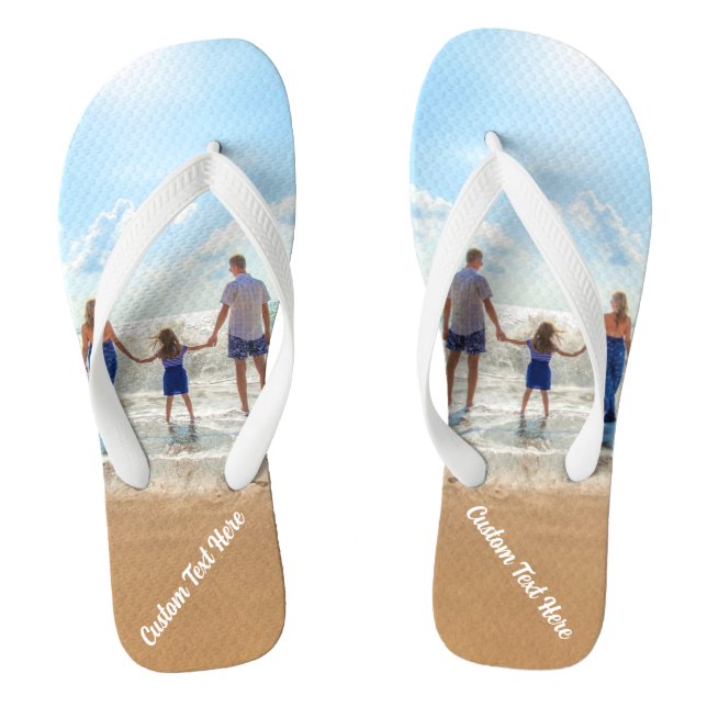 Chinelos com Foto Personalizada com Texto (Pé da cama)