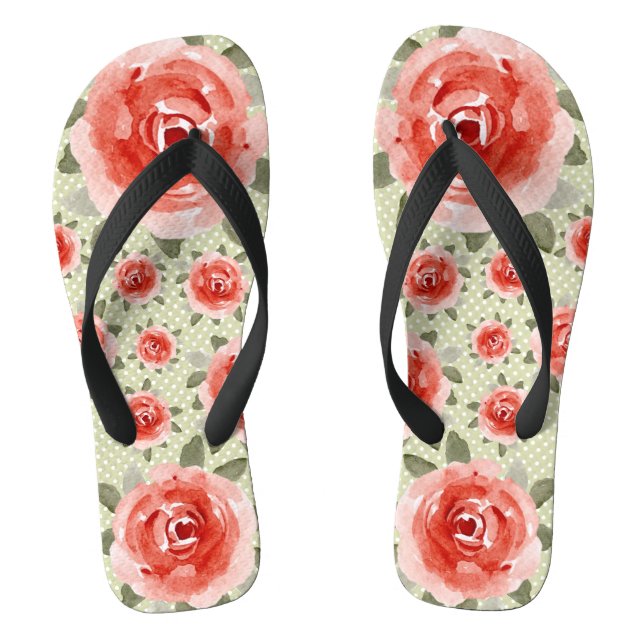 Chinelos com Rosas Vermelhas em Fundo Branco e Pon (Pé da cama)