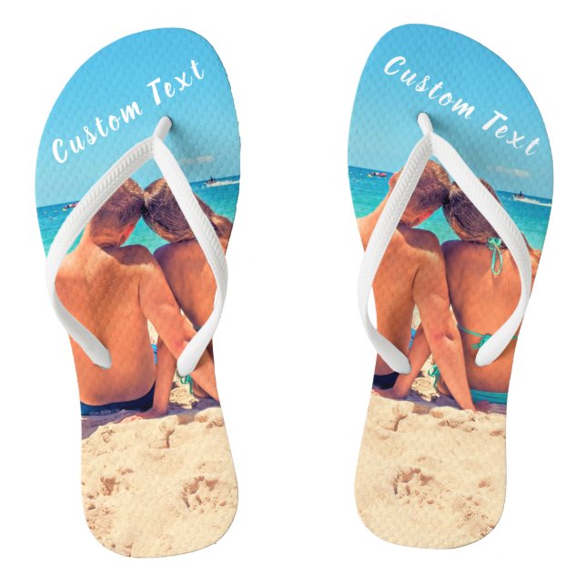 Chinelos com Texto Personalizado e Foto (Pé da cama)