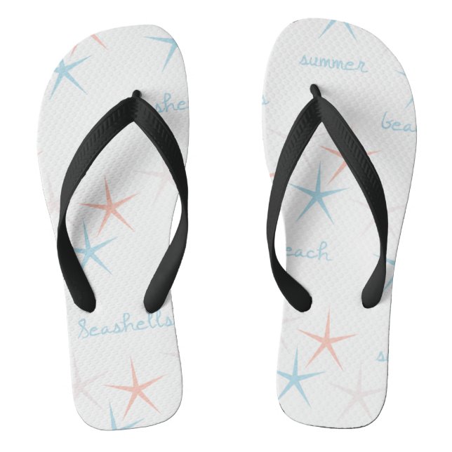 Chinelos Conchas de Estrelas do Mar da Praia de Verão (Pé da cama)