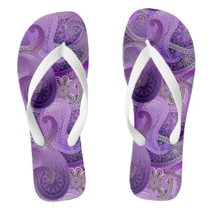Chinelos Cor damasco Purple Boho