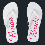 Chinelos cor-de-rosa da noiva<br><div class="desc">Chinelos cor-de-rosa da noiva.  Clique "personalizam-no!" abotoe para adicionar o texto e o mais!</div>