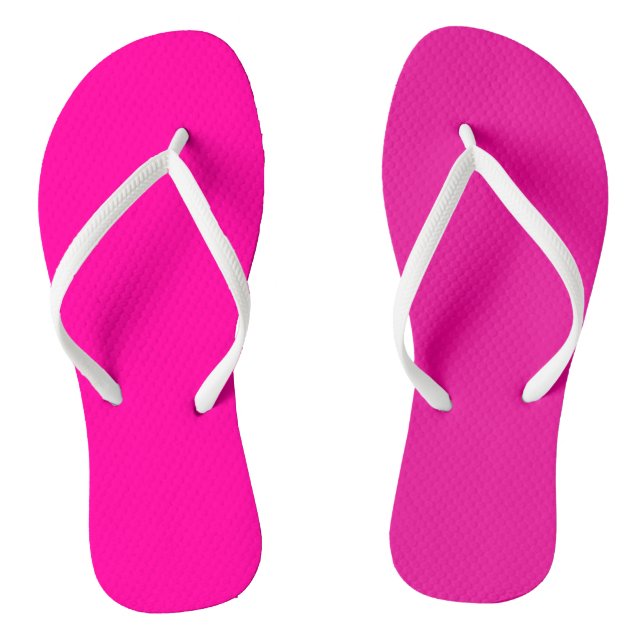 Chinelos Cor Sólida Neon Rosa (Pé da cama)