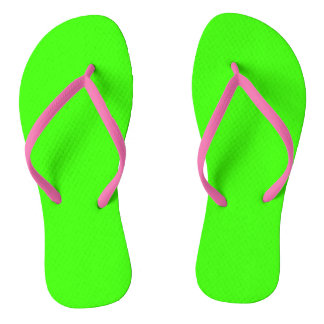 Chinelos Cor Sólida Verde Neon Destaque