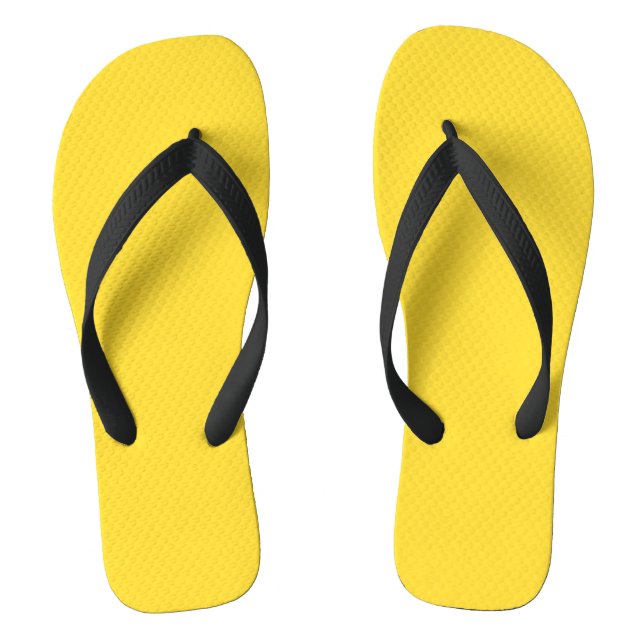 Chinelos Cor Sólido Amarelo Sol | Elegante Clássico (Pé da cama)