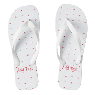 Chinelos Cor Vermelha com Texto Adicional Impresso Lovely-S