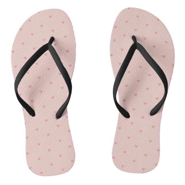 Chinelos Corações Cor-de-Rosa Pastel Adoráveis (Pé da cama)