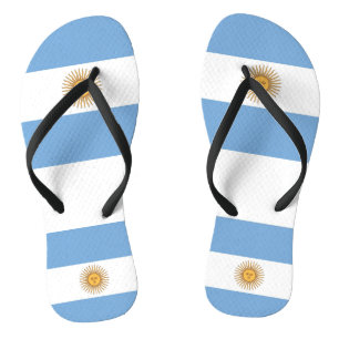Chinelos Correias magros adultas com a bandeira de