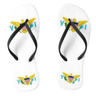 Chinelos Correias magros adultas com a bandeira de Virgin