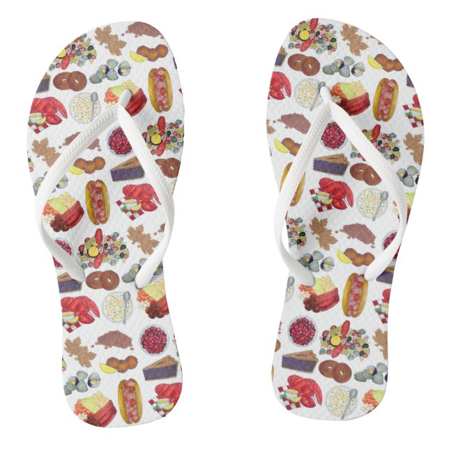 Chinelos Costa Nova Inglaterra Comidas Nordeste América do  (Pé da cama)