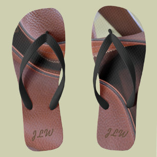 Chinelos Couro Deszipado Personalizado com Iniciais