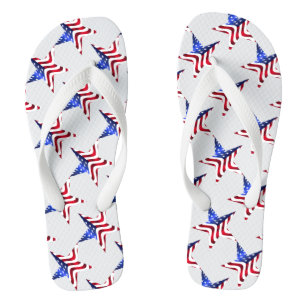Chinelos de 4 de julho, Star & USA Flag
