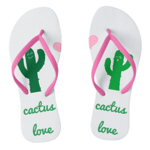 Chinelos De Amor De Cactus