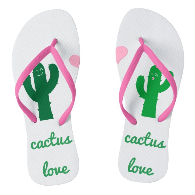 Chinelos De Amor De Cactus (Pé da cama)