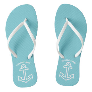 Chinelos de Âncora de Barcos Personalizados Aqua A