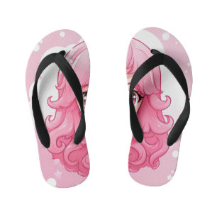 Chinelos de animação cor-de-rosa