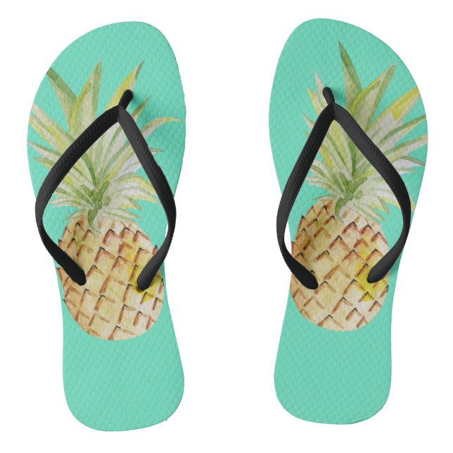 Chinelos de Aquarela Trendy Summer Pineapple (Pé da cama)