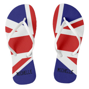 Chinelos de bandeira da Union Jack britânica com 
