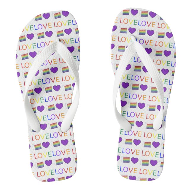 CHINELOS de Bolo de Casamento Orgulho gay Rainbow  (Pé da cama)