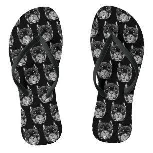 chinelos de cachorro-do-valentão negro-americanos