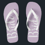 Chinelos de Casamento Roxo da Tipografia Noiva<br><div class="desc">Nossos chinelos são perfeitos para a noiva ser.</div>