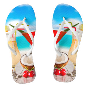 Chinelos de cocktails tropicais Sandals