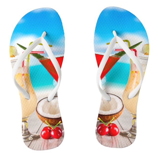 Chinelos de cocktails tropicais Sandals (Pé da cama)