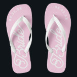 Chinelos de Cor de Casamento Personalizado Moderno<br><div class="desc">Estes chinelos são perfeitos para a futura Sra.! Personalize com a data do casamento e as cores do casamento.</div>
