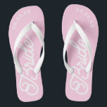Chinelos de Cor de Casamento Personalizado Moderno<br><div class="desc">Estes chinelos são perfeitos para a futura Sra.! Personalize com a data do casamento e as cores do casamento.</div>