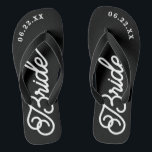 Chinelos de Cor de Casamento Personalizado Moderno<br><div class="desc">Estes chinelos são perfeitos para a futura Sra.! Personalize com a data do casamento e as cores do casamento.</div>