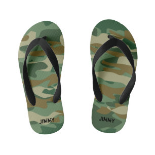 Chinelos de crianças do camo do exército peronaliz