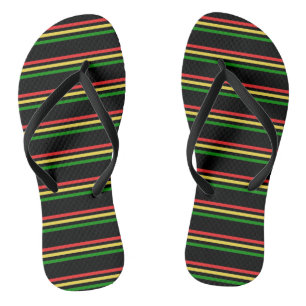 Chinelos de Dedo com Listras Rasta